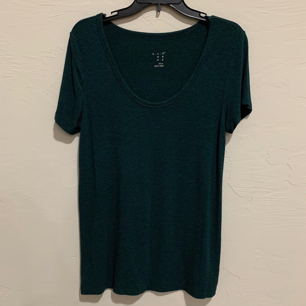 A New Day Forrest Green Cowl Neck Top